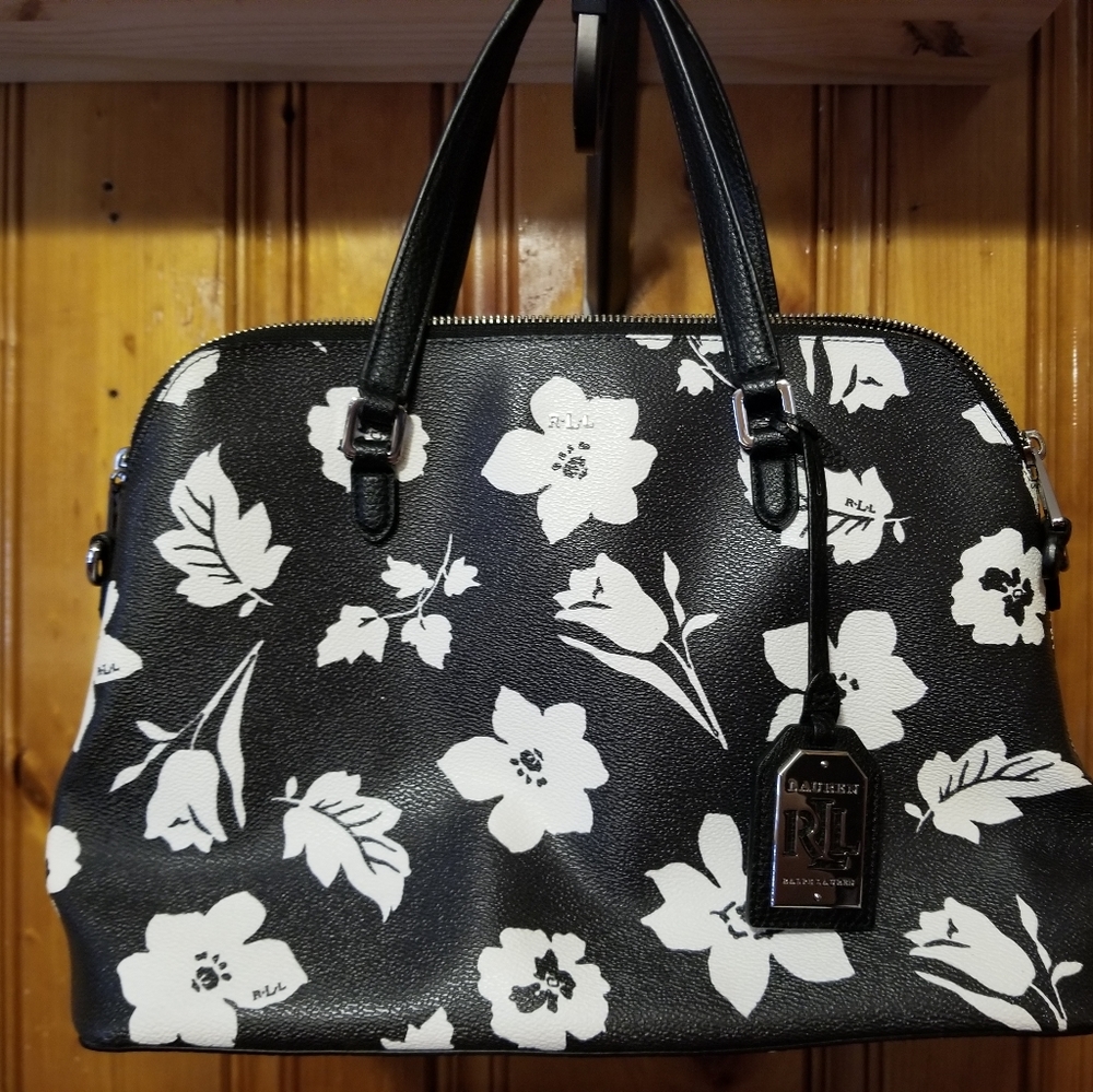 Ralph Lauren B/W floral bag